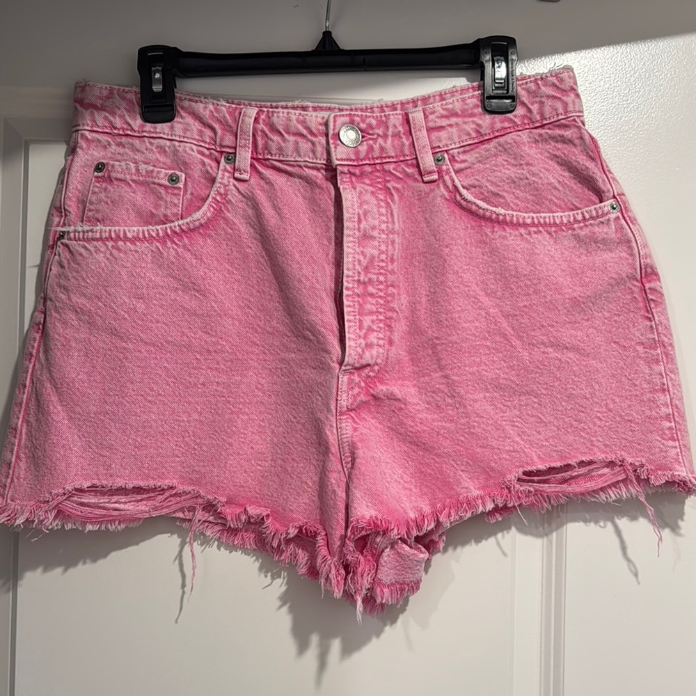 Pink Denim Women's Shorts